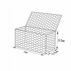 Габион ГСИ-К-1,0х0,5х0,5-С100-2,7/3,7-ЦП