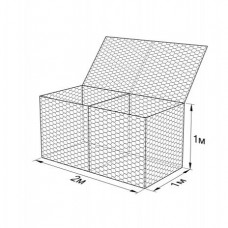 Габион ГСИ-К-2,0х1,0х1,0-С100-3,0/4,0-ЦП