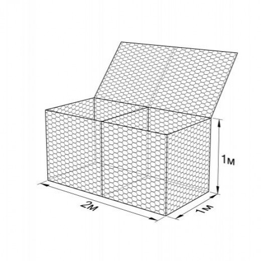 Габион ГСИ-К-2,0х1,0х1,0-С100-3,0/4,0-ЦП