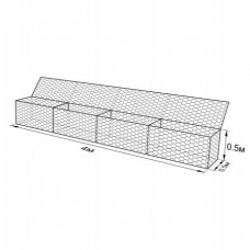Габион ГСИ-К-4,0х0,5х0,5-С80-3,0-Ц